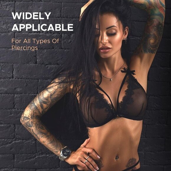 156PC Body Piercing Kit Stainless Steel Jewelry Navel Septum Ear Body - Picture 6 of 7